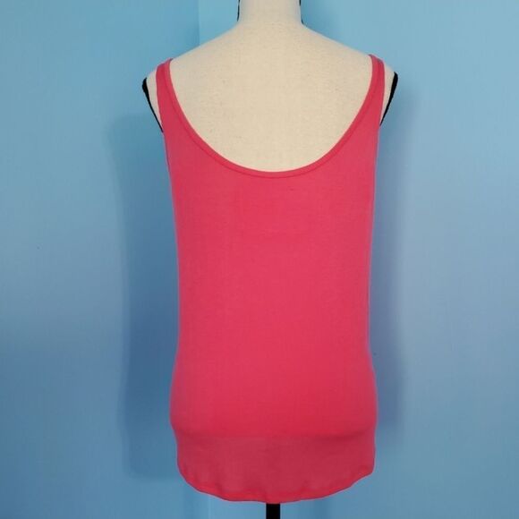 Abercrombie & Fitch Hot Pink Ribbed Lace Up Tank Top - Picture 4 of 7